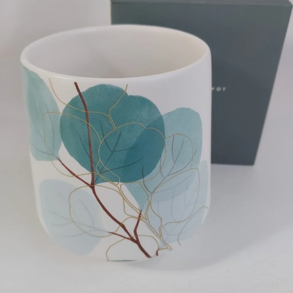 Kikki K desktop Planter Porcelain Succulent Cacti Blue‎ Green